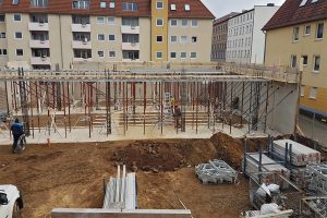 Bild der Baustelle zum Projekt Seniorenpflegezentrum Magdeburg